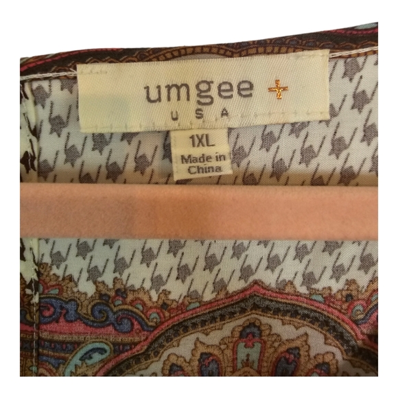 Umgee + paisley print Boho dress sz 1x - Picture 3 of 5